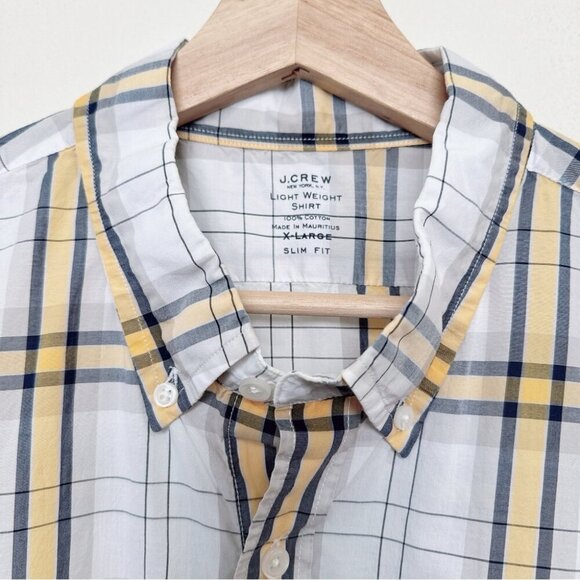 J.crew Mens XL Plaid Light Weight Slim Fit Shirt - Picture 8 of 12
